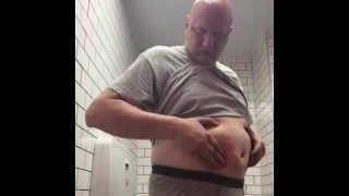 Piggy Fingers Ass In Restroom