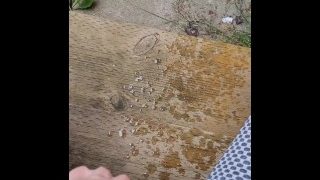 Pissing And Being Naughty On The Deck