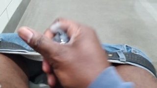Public Restroom Stroke & Cum