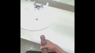 School Restroom Cumshot