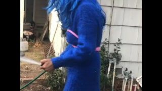 Sweater Sissy Humiliate Doing Outdoor Chores