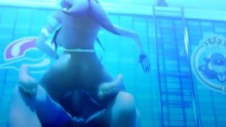 Trainer Nessa gaat met je mee voor een gepassioneerde sekssessie in het zwembad Pokemon