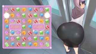 Tsundere Milfin Hentai Game Ep.1 Muslim Boss Ass Stuck In The Elevator With No Panties !