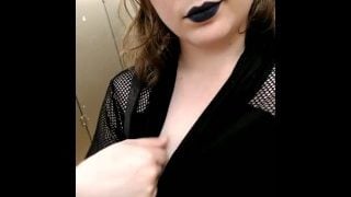 Whore Shows Off In Walmart Restroom