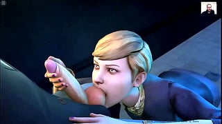 3D Porn – Cartoon Sex – Girl Swallows Sperm After Blowjob And Handjob In The Toilet