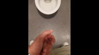 Almost Caught Dirty Talking Guy Jerking Off In Public Toilet