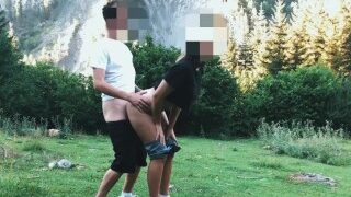 Big Ass Student Fucked In The Forest In Standing Doggystyle