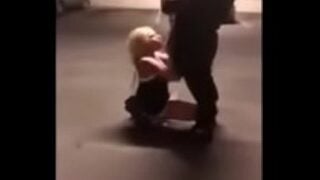 Blonde Milf Sucks Black Cock In An Elevator