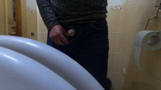 Close Up Jerk In A Toilet