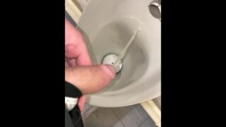 Desperate Pee In Public Toilet