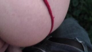 Eva Engel: Hot Blonde Fucks Bareback With Horny Guy In The Forest