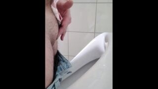 Hairy Bob Pussy Is Rubbing Clitoris On Public Men Toilett