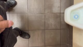 Hospital Dick Out Walking Into Public Restroom To Piss In The Sink Hope I’m Caught