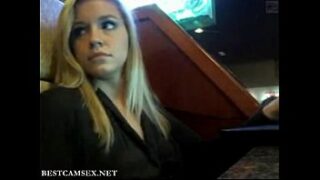 Hot Blonde Public Flashing In A Bar