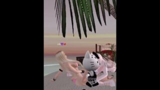 Huge Tits Lesbians Scissoring At The Beach In Public