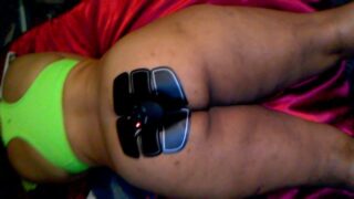Latina Thot Trying Out New 6 Pak Ems Mobile Gym Abbisizer On My Ass