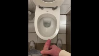 Masturbating In Public Toilet