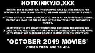 October 2019 News At Hotkinkyjo Site: Double Anal Fisting, Prolapse, Public Nudity, Large Dildos