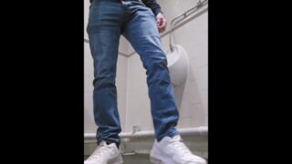 Pissing In A Public Urinal Risky Filming