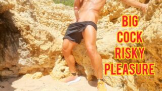 Public Beach Masturbation: Big Cock Risky Pleasure!