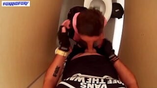 Risky Fast Blowjob In The Road Public Toilet