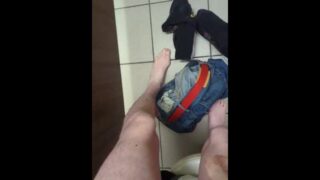 Risky Public Bathroom Masturbation Nnn Day 14