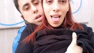 Risky Public Blowjob And Fuck On The Street Next To The Train Station And In Front Of The Police – Lynnscreamreal Public