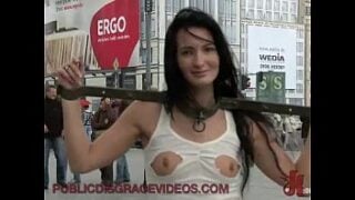 Shackled Babe Flashing In Public