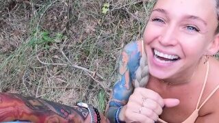 Someone Is Watching Us When Milf Sucks My Dick In The Forest