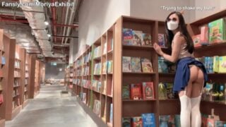 Teaser – Risky Flashing My Asian Pussy & Small Tits In A Pretty Bookstore In Christmas Month