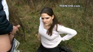 Teen Sucks Boyfriend In Forest