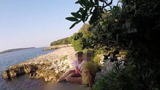 Teen Teacher Sucks My Cock In A Public Beach In Croatia In Front Of Everyone – It’s Very Risky With People Near-