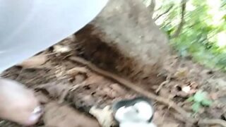 There Is Only Fun In The Forest Between The Bush And The Snake. And Ponytail Hair Removal