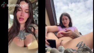 Tiktok Model Was Caught On A Public Beach Playing With A Dildo And Cumming Beautifully At The End
