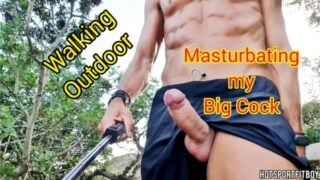 Walking Outdoor Masturbating My Big Cock – Risky Jerk Off
