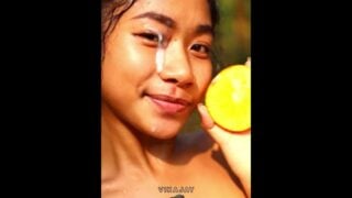 19 Year Old Asian Loves BBC Cum On Fruit Outdoors In Public!