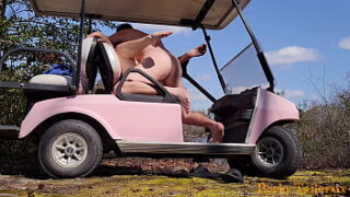 Almost Caught!! Wife Fucked On Campground Nature Trail, Finished Off On Her Pink Golf Cart – Becky Tailorxxx