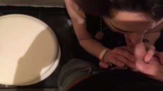 Blowjob In The Nightclub Toilet. POV Blowjob, Amateur Public Toilet Blowjob