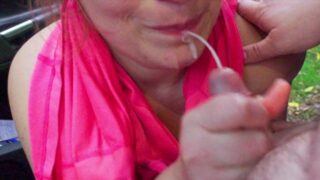 Cinnamon Takes Cum On Her Face Outside – Hot Blowjob In The Car On A Cool Day