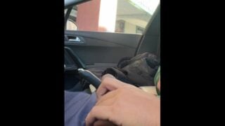 Dick Flash And Cum In A Car For A Girl That Caught Me