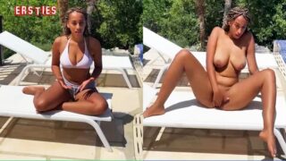 Ersties – Naturschönheit Naomi Genießt Die Zeit Mit Sich Selbst Am Pool