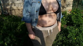 Fast Outdoor Public Bareback Sex With A Big Boobed Blonde Milky Mari Ends As Creampie!