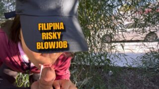 Filipina Road Side Bj Plus Cum In The Mouth With A Lot Of Passing Cars