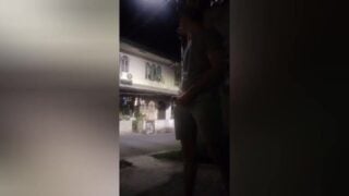 Foreigner Jerking Off His Penis In Public Almost Got Caught Twice Philippines Manila San Juan City!!