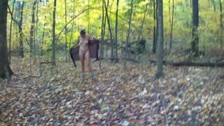 Naked In The Forest.