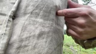 Nipplegasm In A Forest