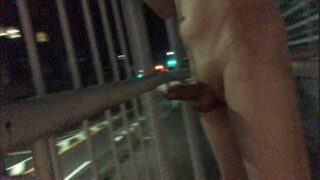 Outdoor Open Stairs Challenge – Walking Naked At Midnight While Playing With My Erect Cock _ 211101