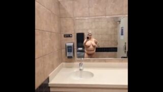 Public Bathroom Flash Completely Nude