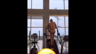 Public Gym Naked Workout