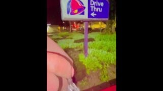 Public Nudity Exhibitionist Goes To Taco Bell Fully Nude!!